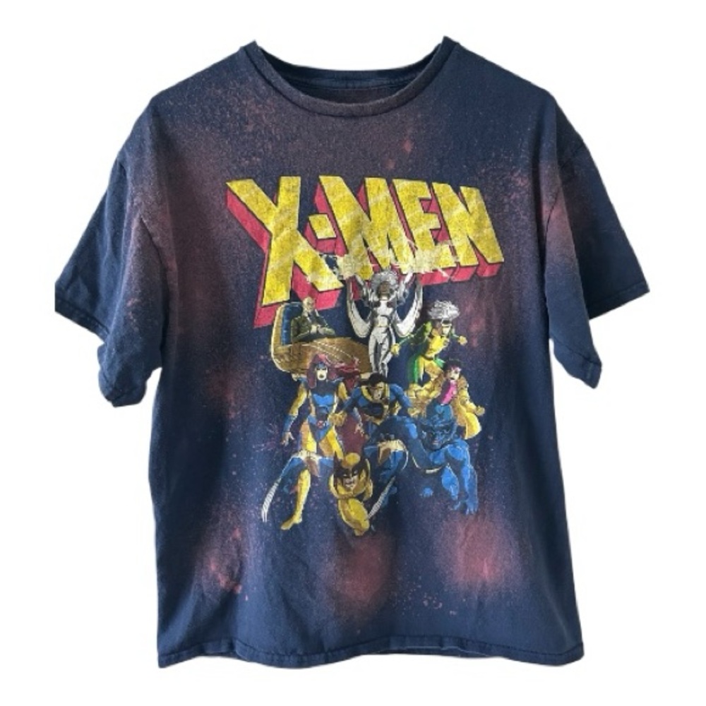 Marvel X-Men Graphic Tee L Bleached Distressed Galaxy Style Shirt